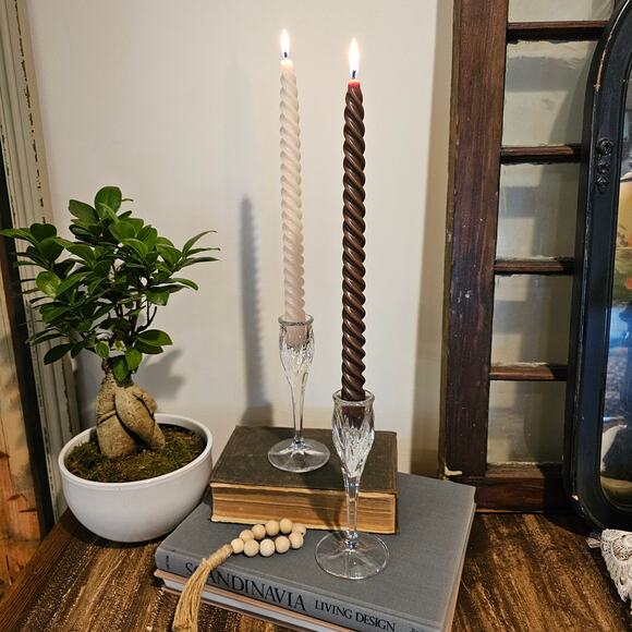 Vintage Gorham 1831 Crystalites Candlestick Holders Star Blossom Design Set/2 - Picture 3 of 8